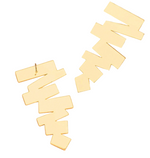 Load image into Gallery viewer, Gold geometric earrings on a white surface
