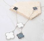 Load image into Gallery viewer, Quatrefoil Drop Pendant Necklace
