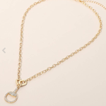 Load image into Gallery viewer, Fashion Pave Horseshoe Necklace
