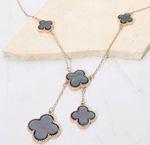 Load image into Gallery viewer, Quatrefoil Drop Pendant Necklace
