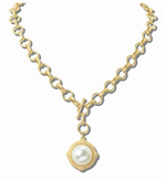 Load image into Gallery viewer, Faceted Medallion Toggle Chain Necklace
