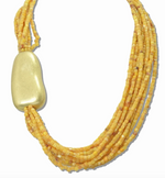 Load image into Gallery viewer, Multi-Strand Cube Bead Statement Necklace
