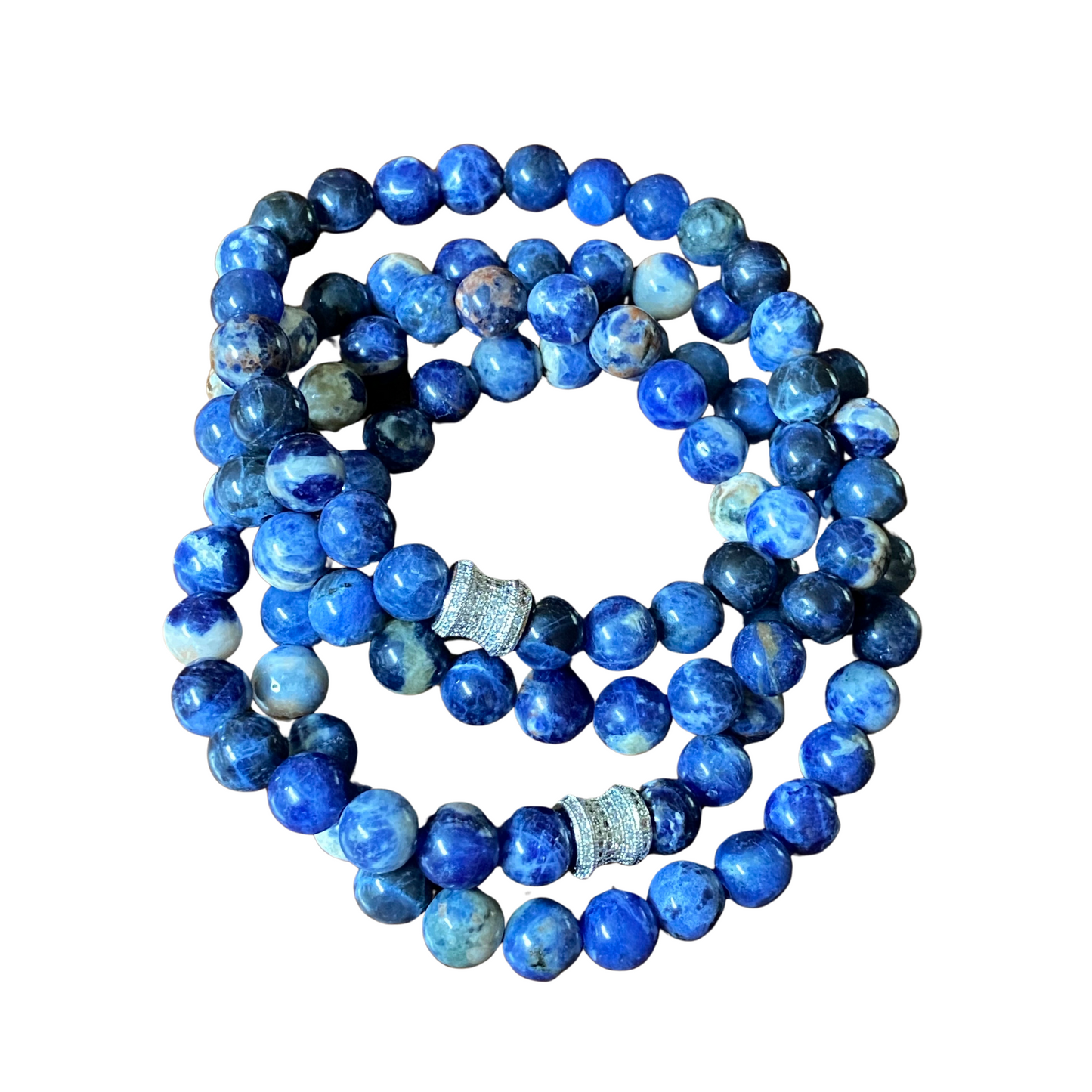 Men's Sodalite Bracelet Stack