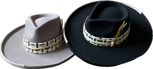 Wide Brim Fedora 100% Australia Wool Felt Hat Pencil Brim Big Hats
