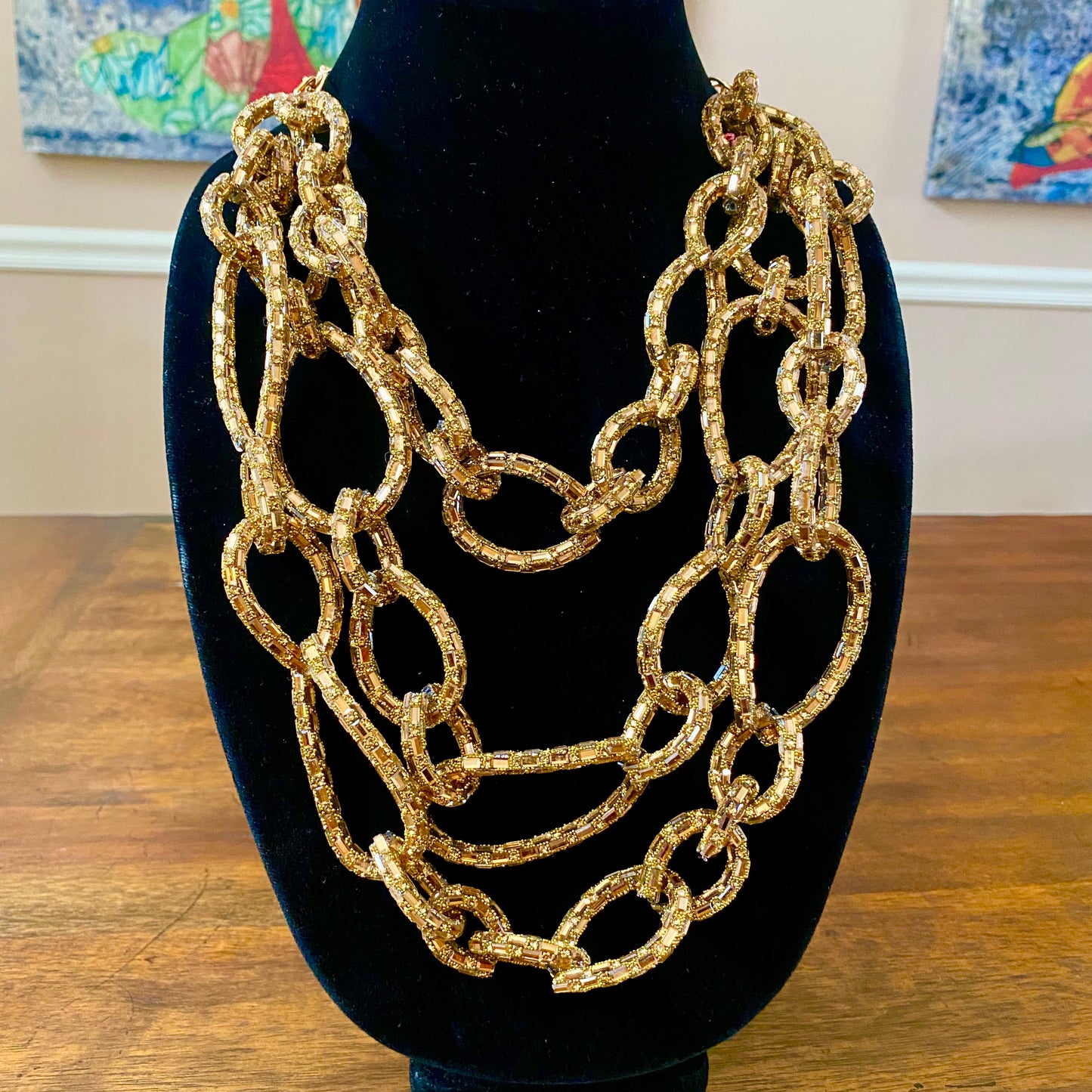 Bronze Multi-Layered Fashion Necklace