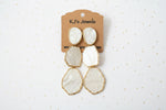 Load image into Gallery viewer, Triple Layer Shell Dangle Earrings
