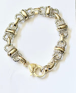 Load image into Gallery viewer, Two-Toned Cable Link Bracelet
