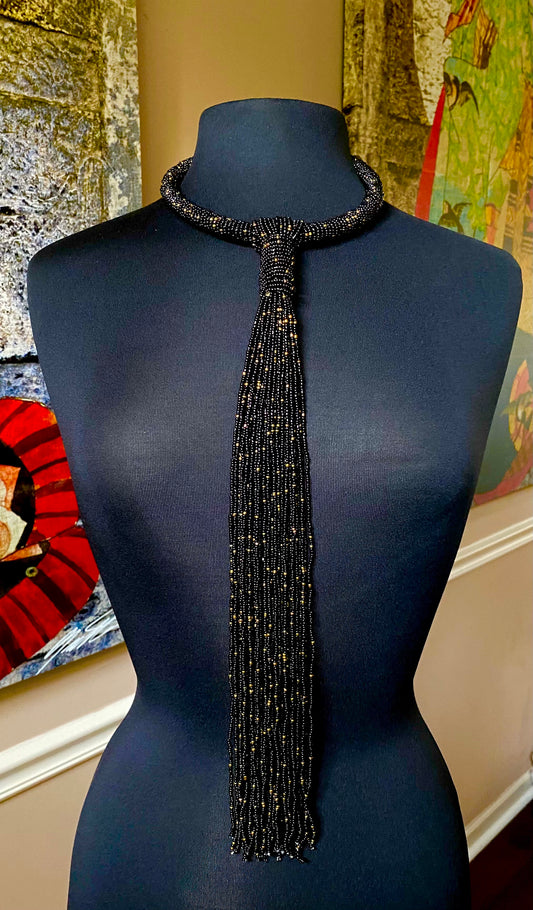 Ladies' Seed Bead Lariat Collar Necklace