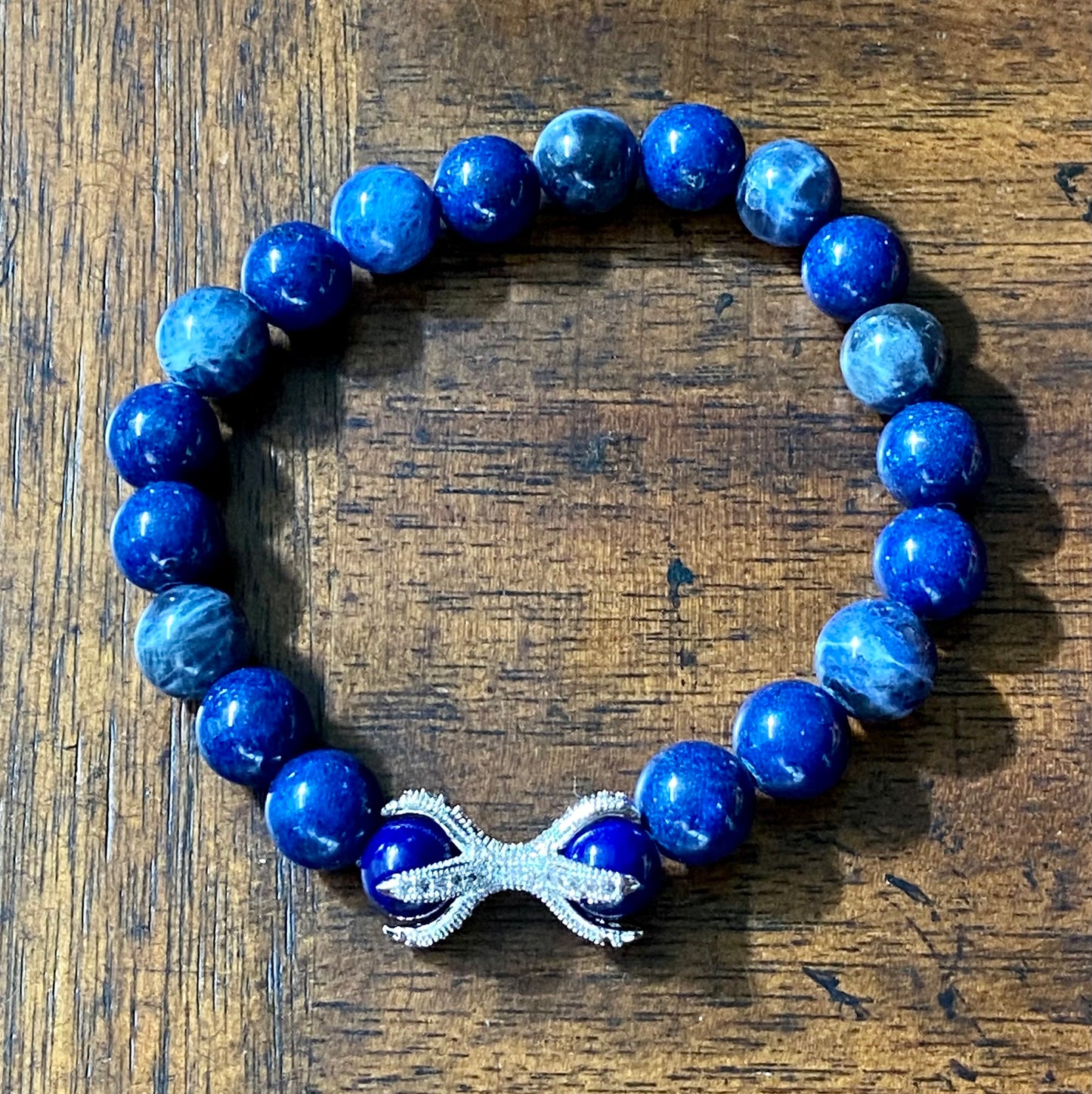 Men's Blue Jade and Sodalite Talon Bracelet
