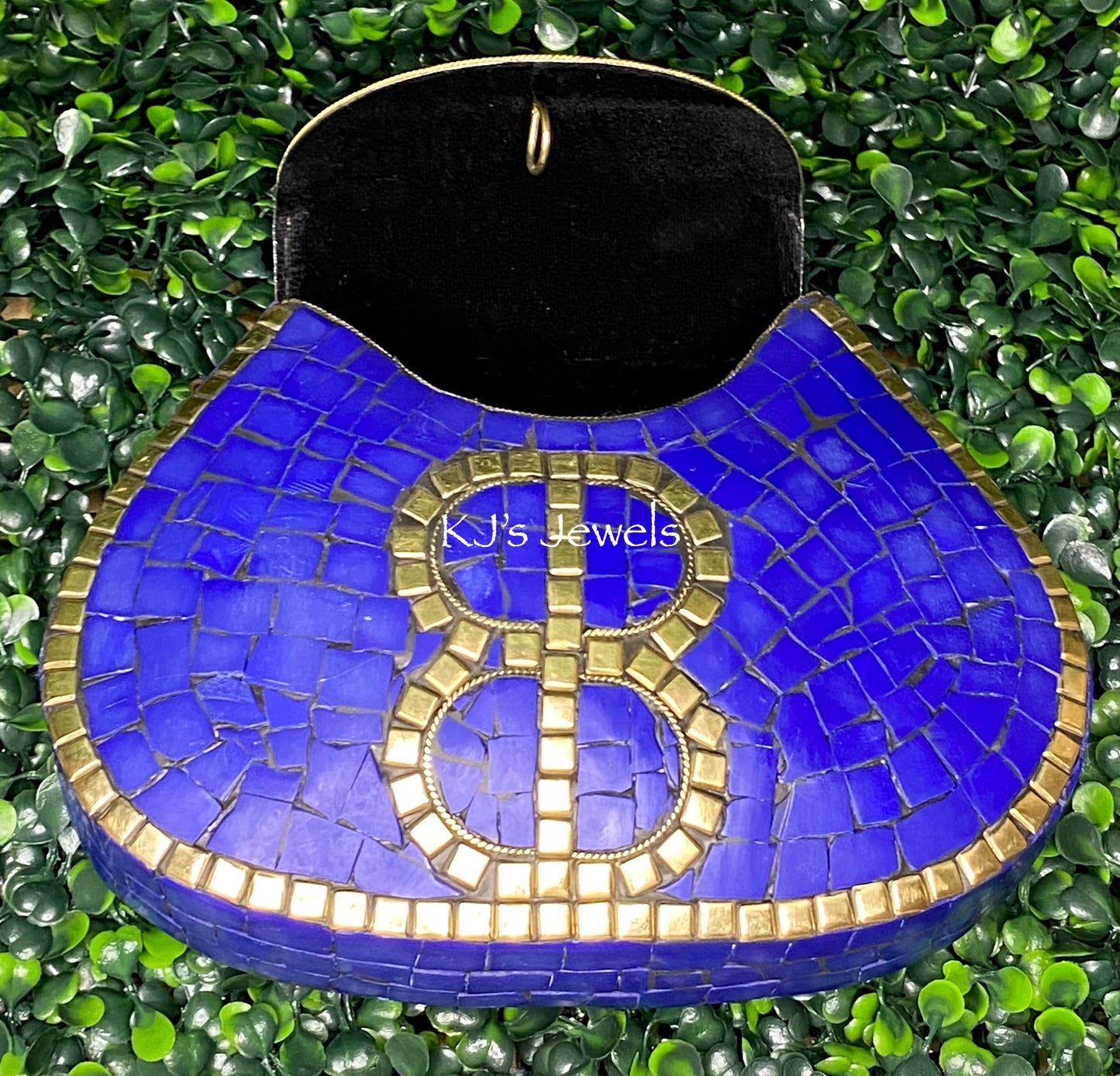 Ladies' Mosaic Tile Handbag/Purse with Gold Accent Tiles