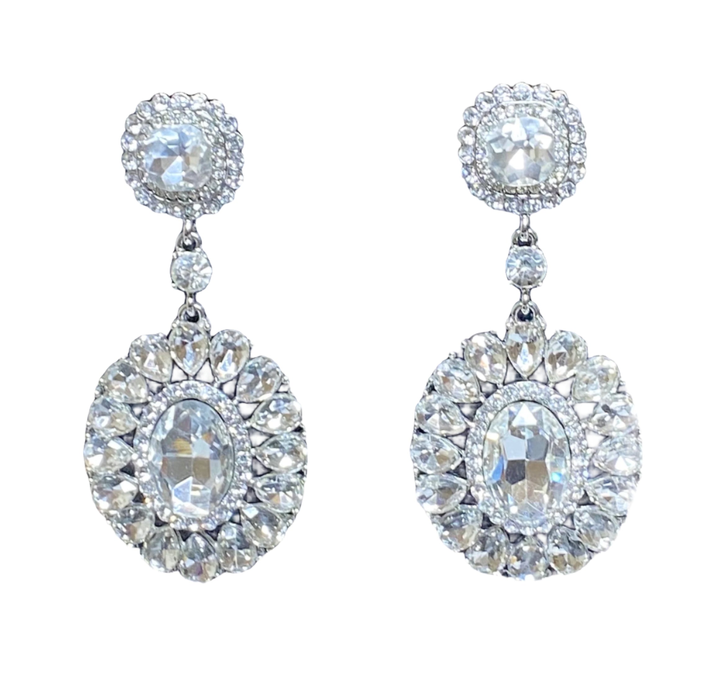 Ladies' Crystal Statement Dangle Earrings