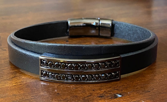 Men's Double Wrap Leather Bracelet