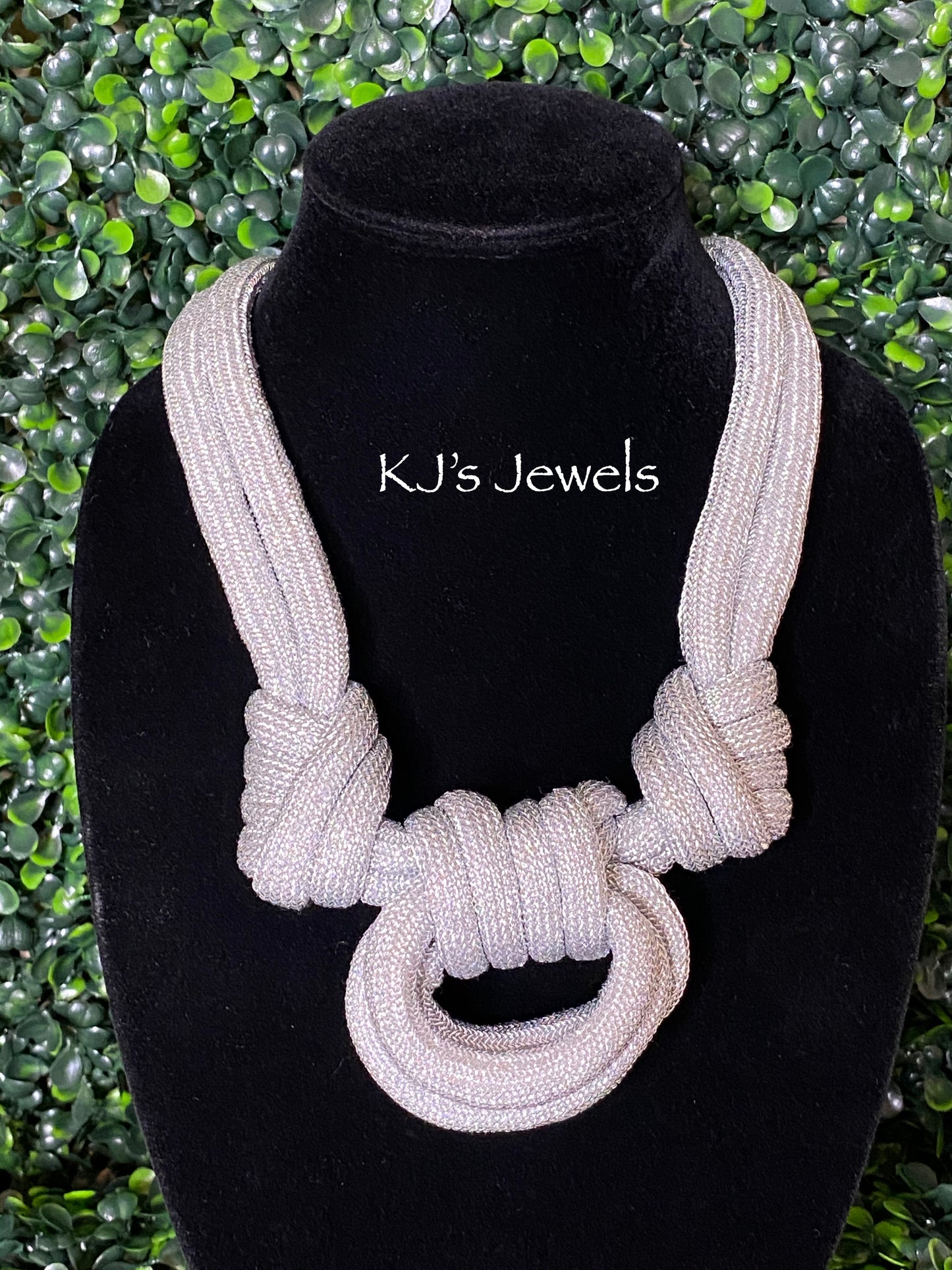 Ladies Fabric Knotted Necklace