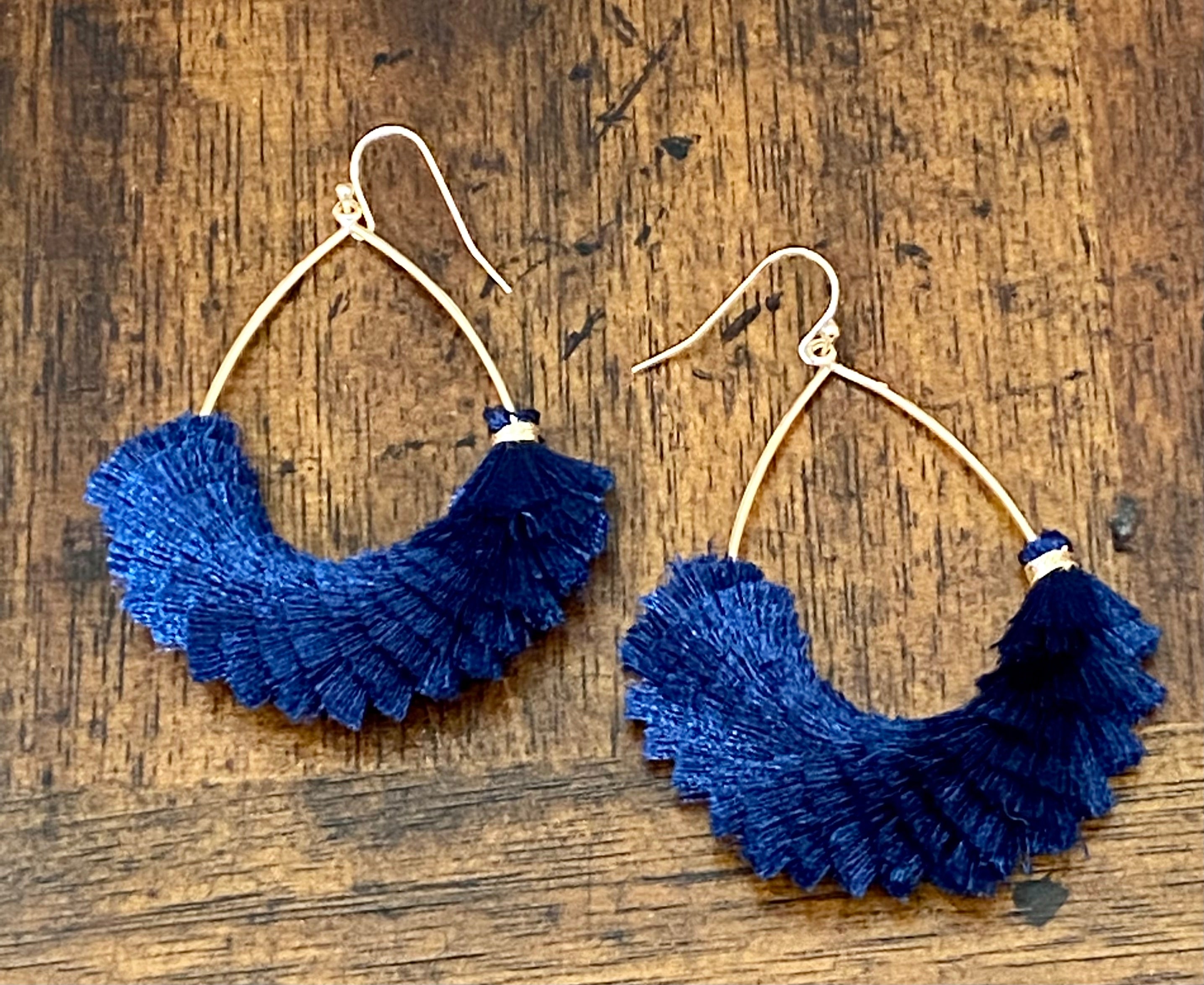 Fringe Tassel Teardrop Earrings