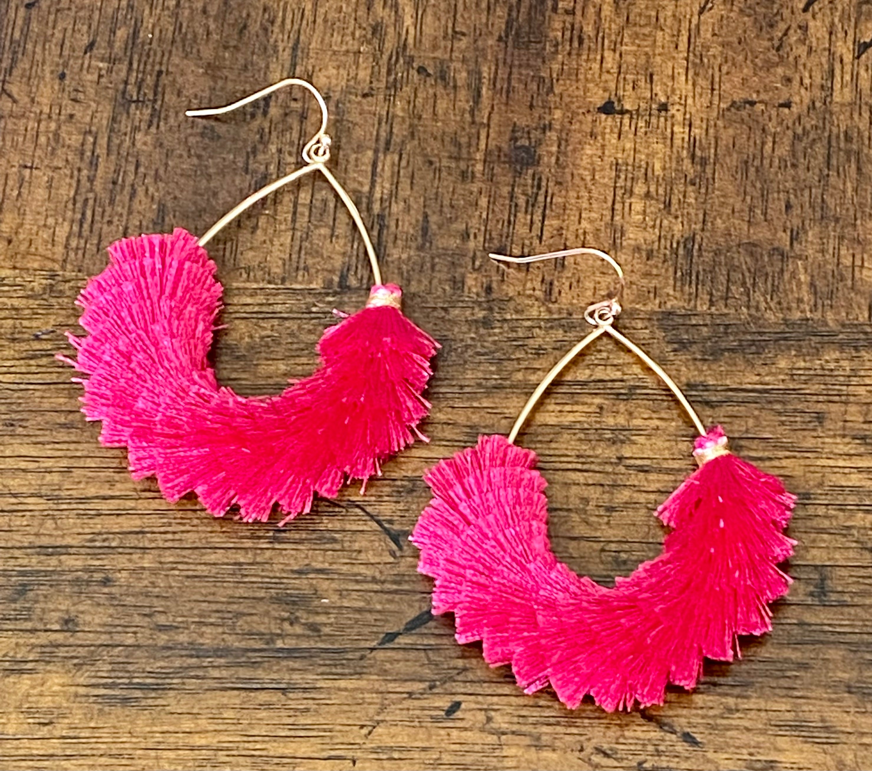 Fringe Tassel Teardrop Earrings