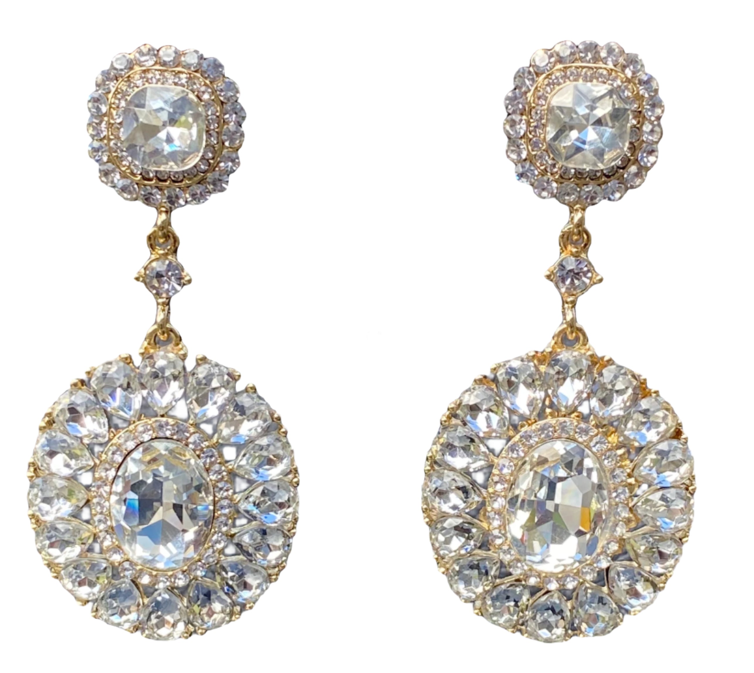 Ladies' Crystal Statement Dangle Earrings