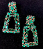 Load image into Gallery viewer, Green Crystal Earrings
