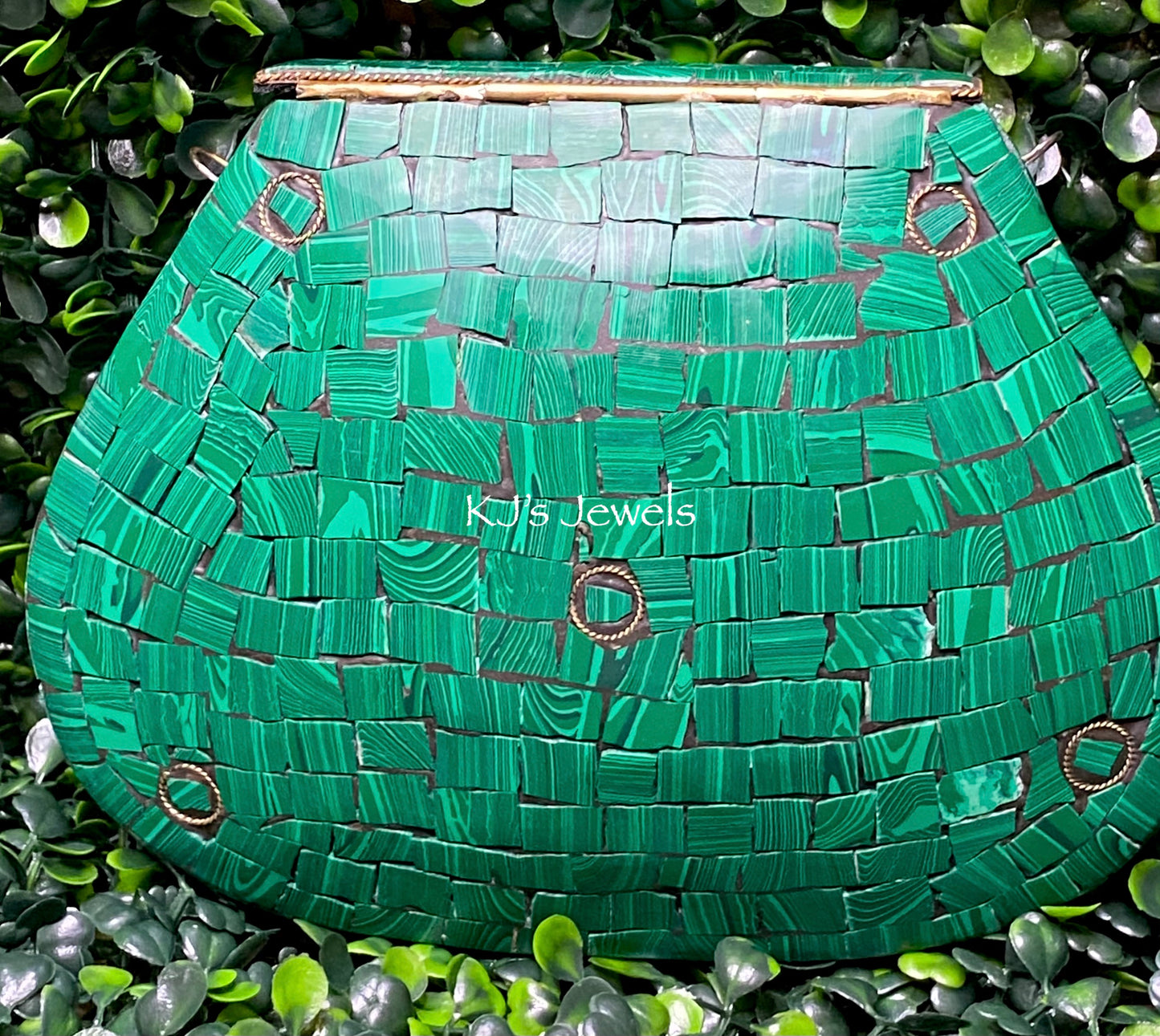 Ladies' Mosaic Tile Handbag/Purse with Gold Accent Tiles