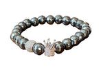 Load image into Gallery viewer, Men&#39;s Hematite Crown Bracelet
