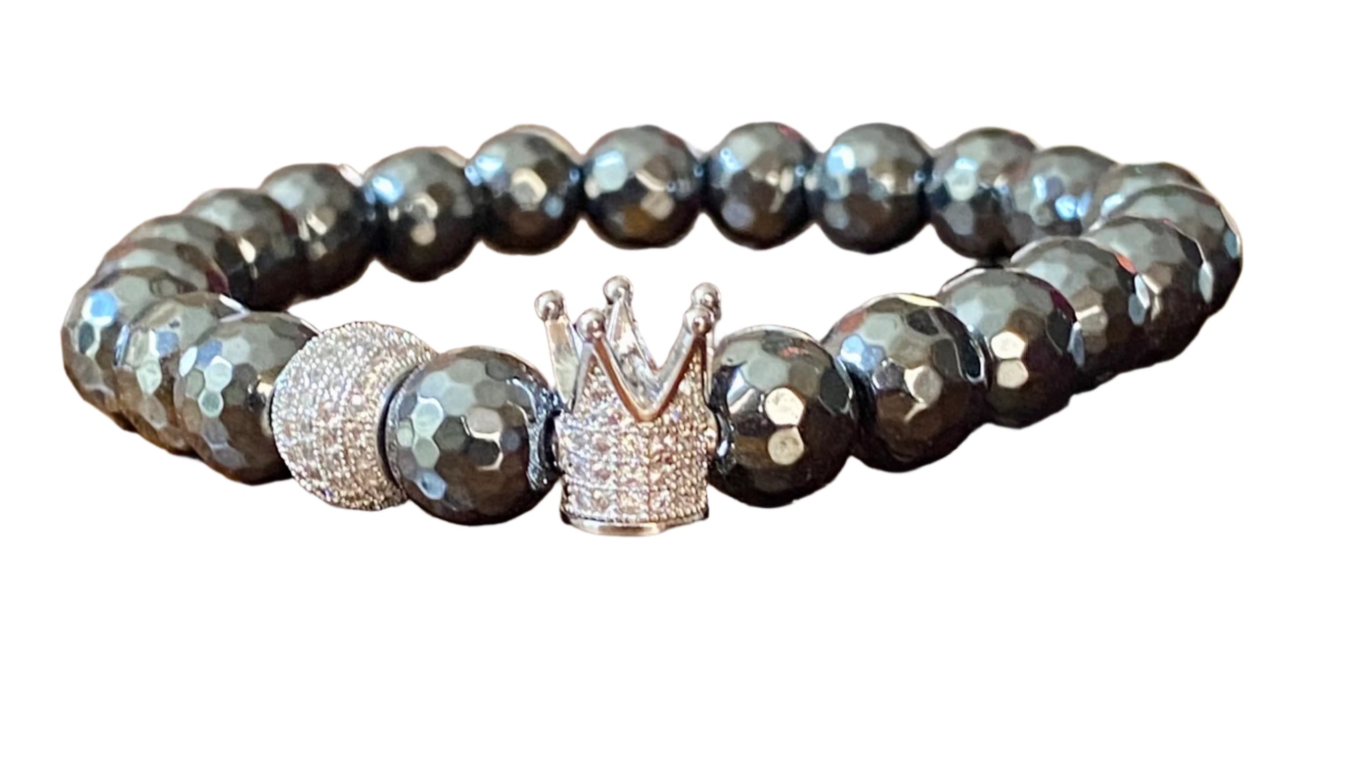 Men's Hematite Crown Bracelet