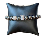 Load image into Gallery viewer, Men&#39;s Hematite Crown Bracelet
