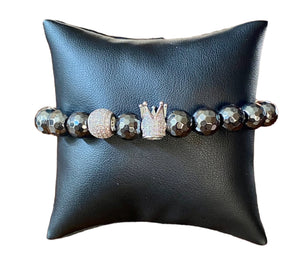 Men's Hematite Crown Bracelet