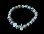 Load image into Gallery viewer, Men&#39;s Hematite Crown Bracelet
