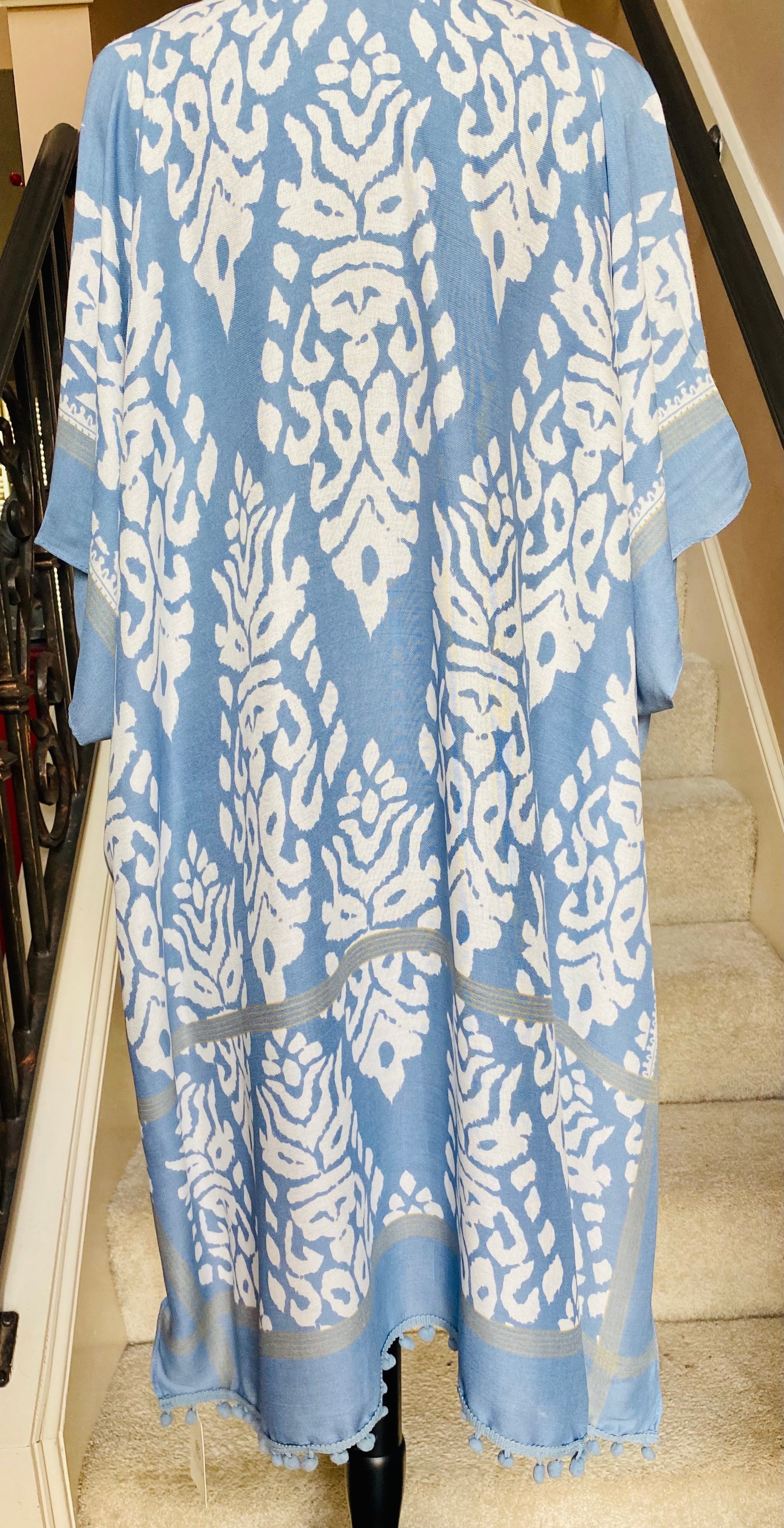 Ikat Tassel Kimono/Cover-up/Poncho