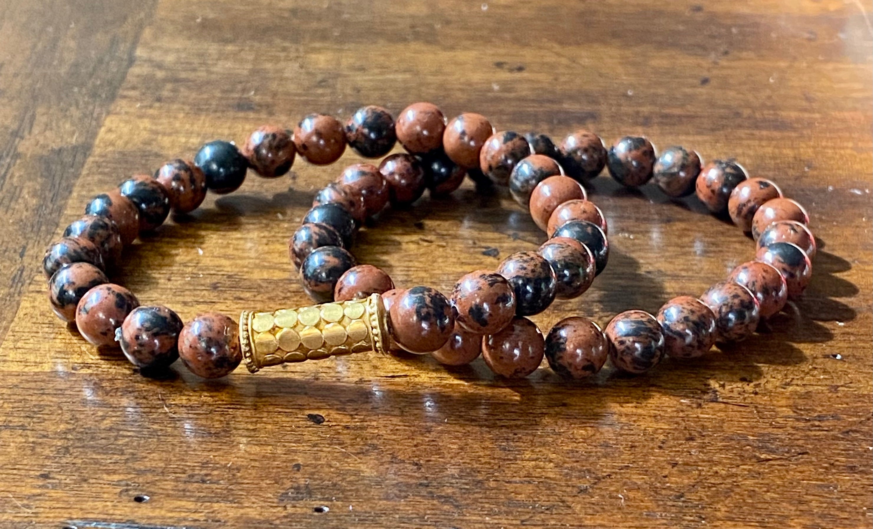 Men's Mahogany Bracelet Stack