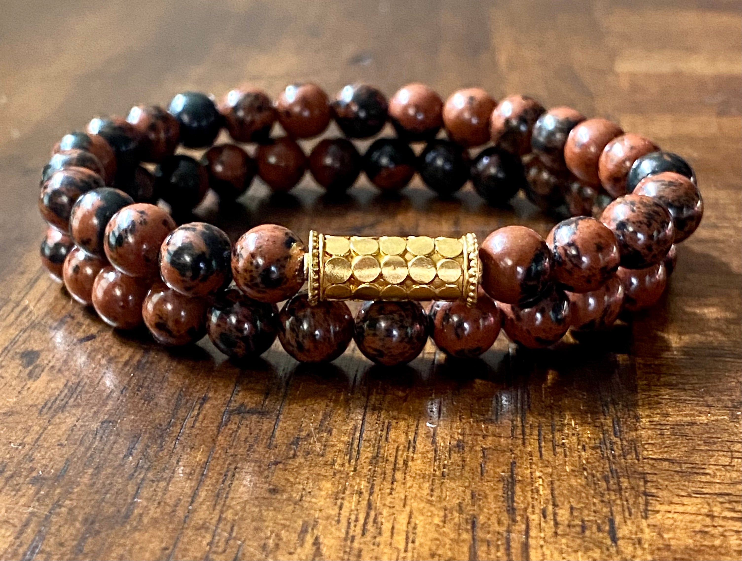 Men's Mahogany Bracelet Stack