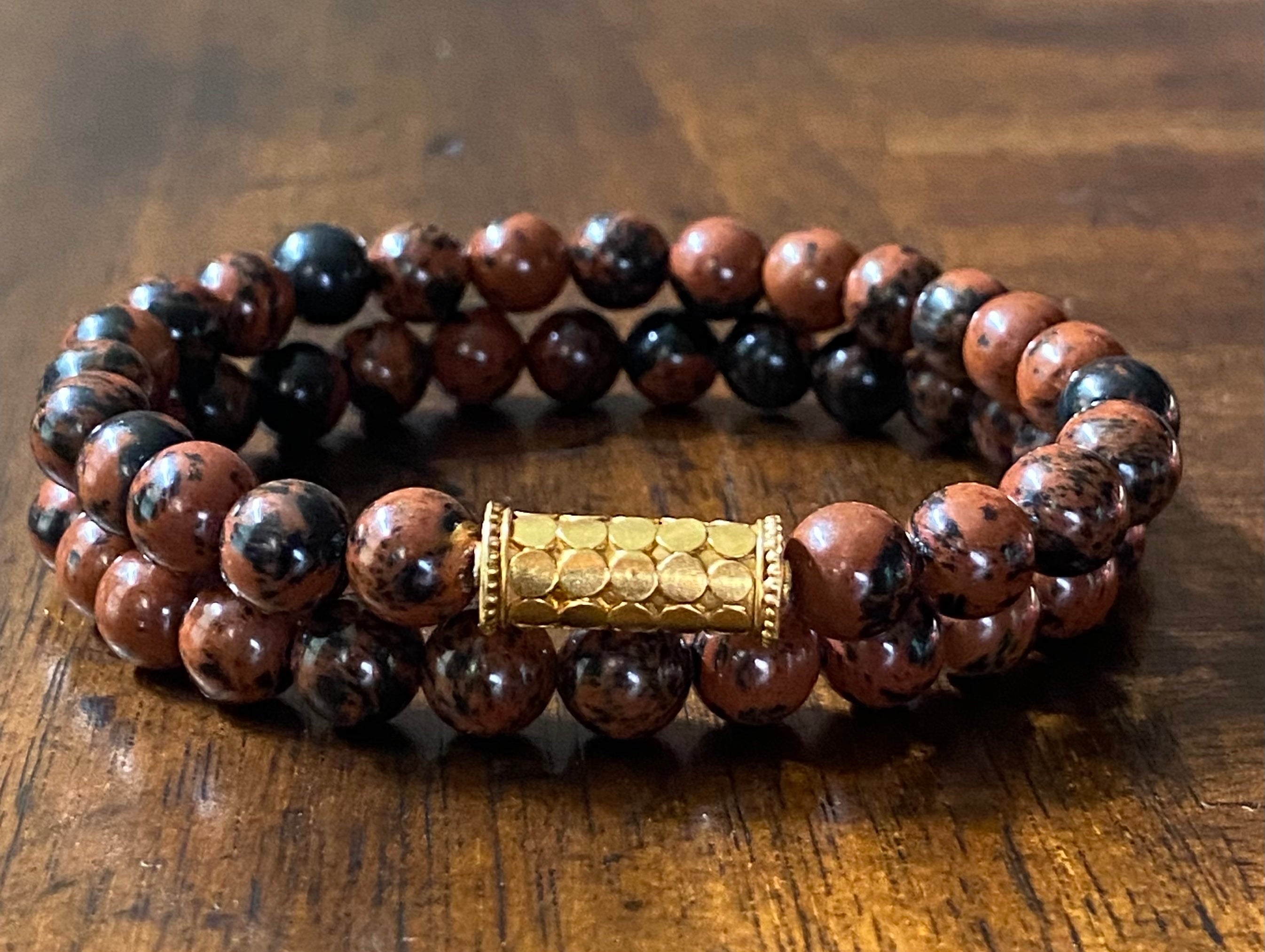 Men's Mahogany Bracelet Stack