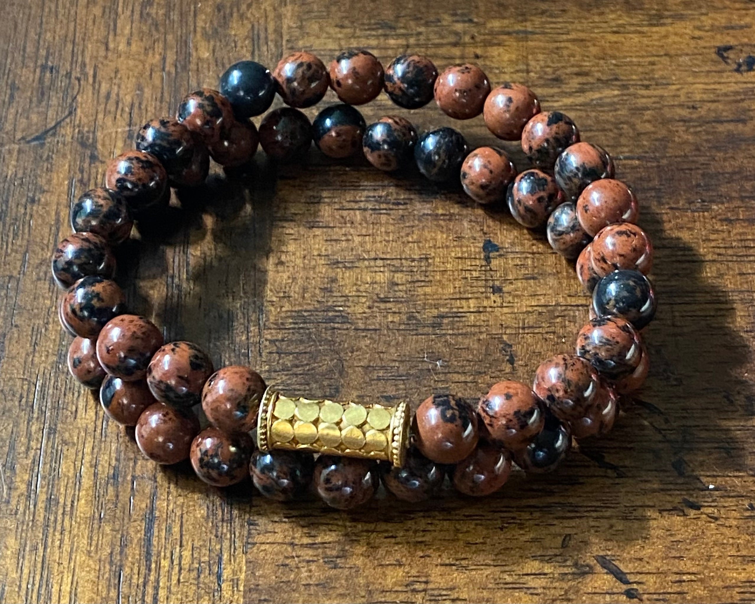 Men's Mahogany Bracelet Stack