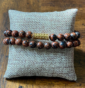 Men's Mahogany Bracelet Stack