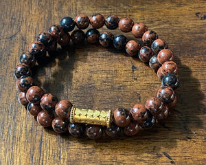 Men's Mahogany Bracelet Stack