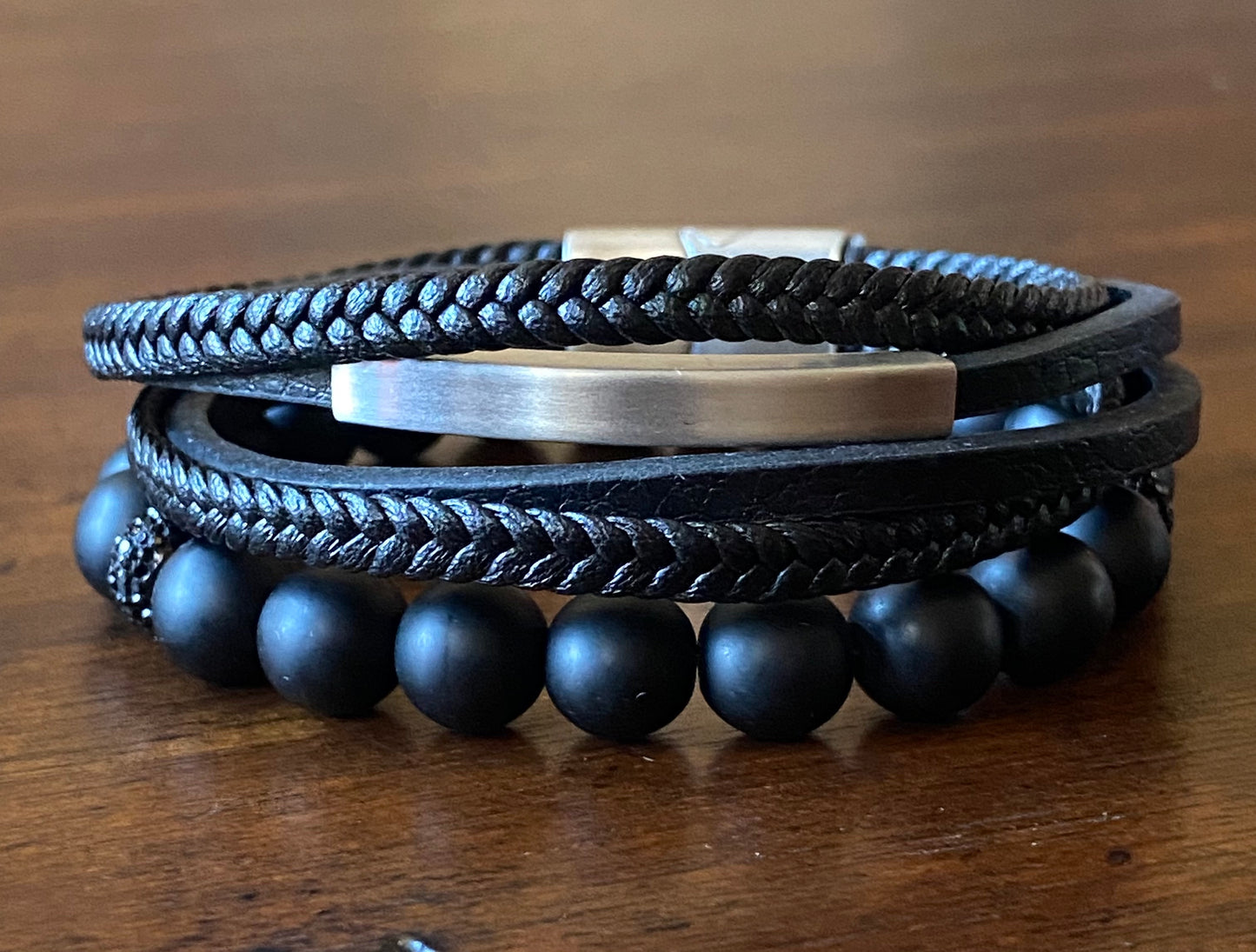Men's Mixed Leather Bracelet