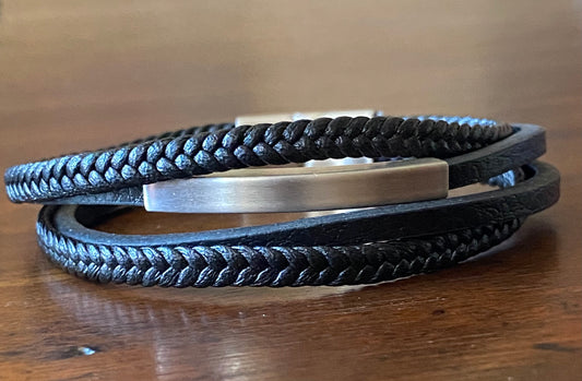 Men's Mixed Leather Bracelet