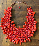 Load image into Gallery viewer, Mixed Bead Statement Bib Necklace
