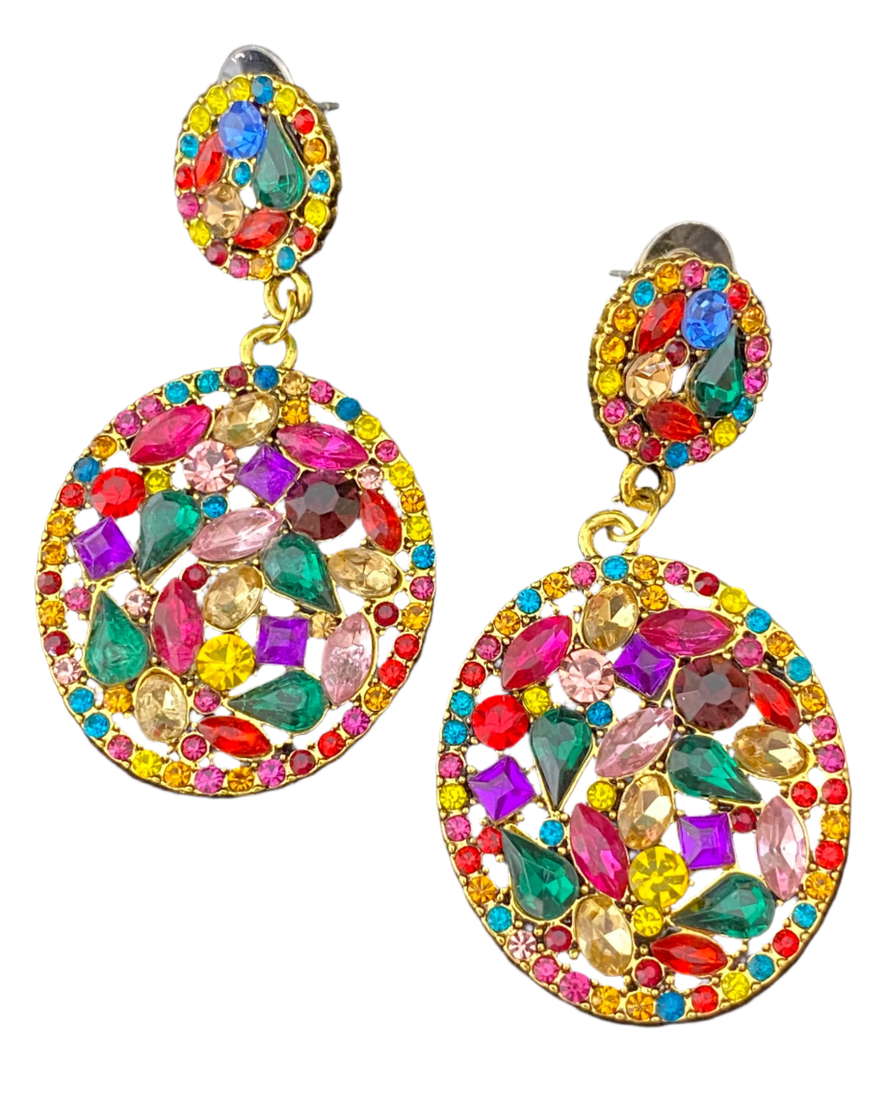 Multi-Colored Dangle Earrings