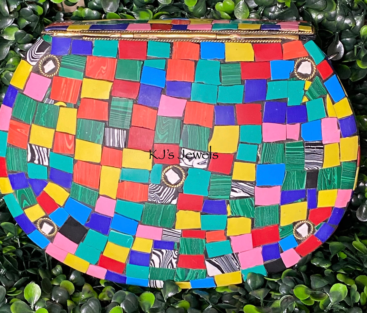 Multi-Colored Mosaic Tile Bag