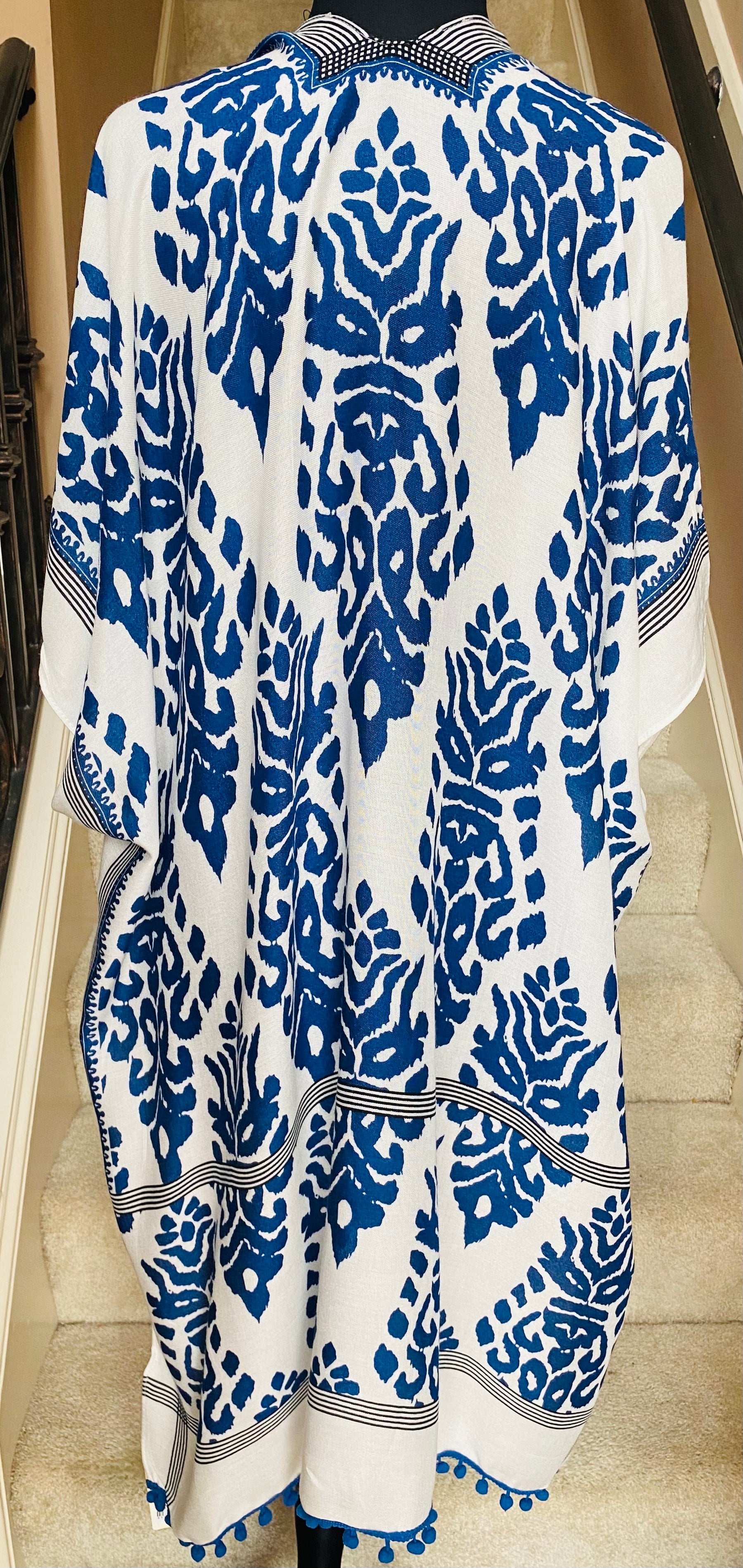 Ikat Tassel Kimono/Cover-up/Poncho