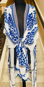 Ikat Tassel Kimono/Cover-up/Poncho