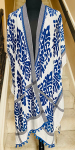 Ikat Tassel Kimono/Cover-up/Poncho