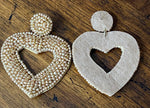 Load image into Gallery viewer, Ladies Open Heart Beaded Earrings
