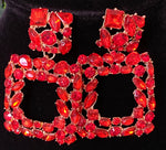 Load image into Gallery viewer, Red Crystal Earrings
