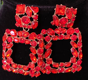 Red Crystal Earrings