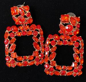 Red Crystal Earrings