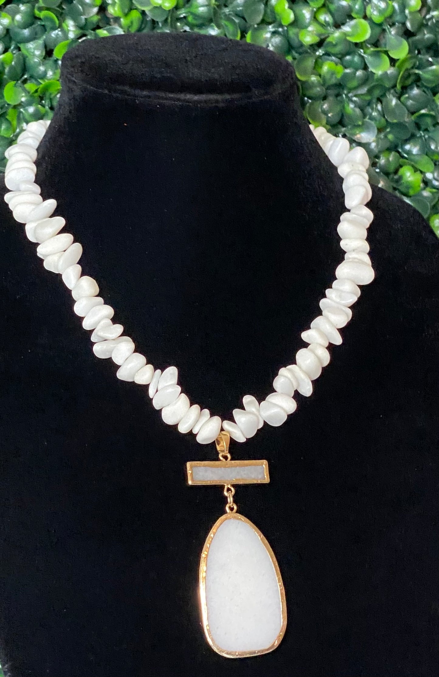 Snow Quartz Necklace with Pendant