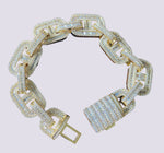 Load image into Gallery viewer, Extra Large CZ Baguette Gucci Link Bracelet-Unisex
