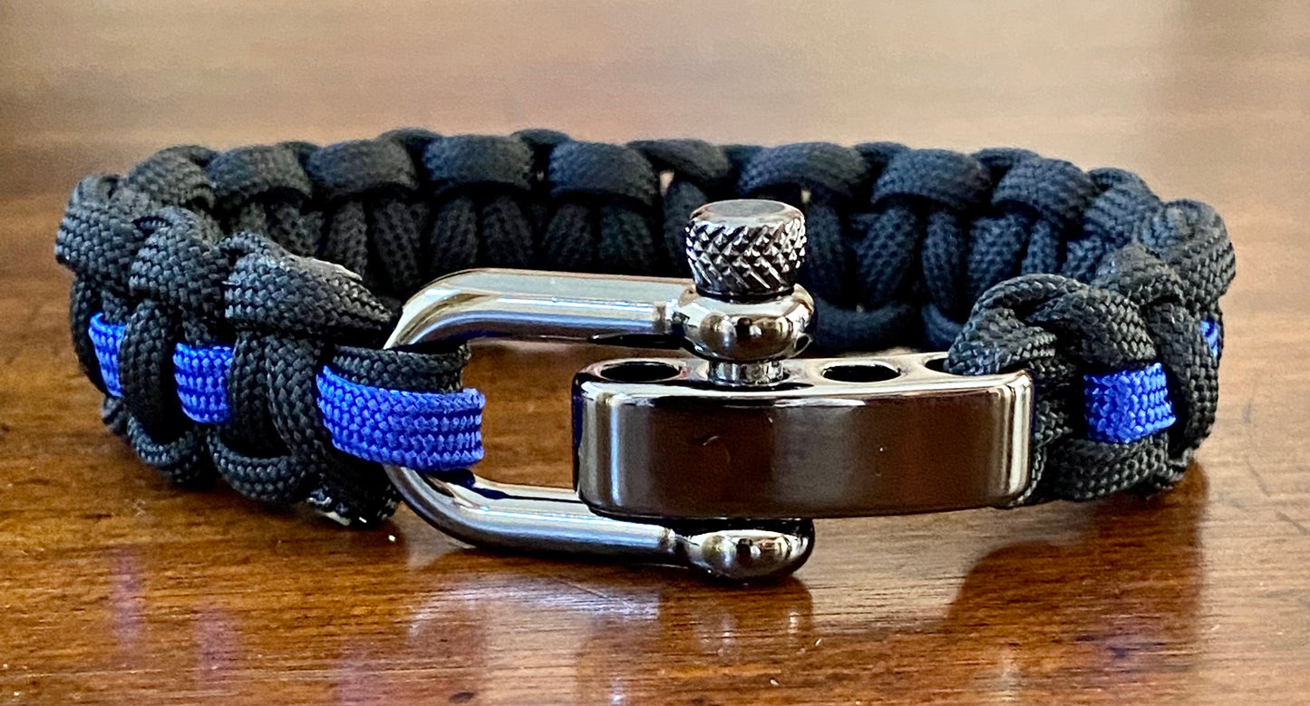Thin Blue Line 550 Paracord Bracelet – KJ's Jewels, LLC