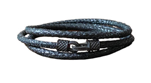 Triple Wrapped Distressed Leather Cord Bracelet